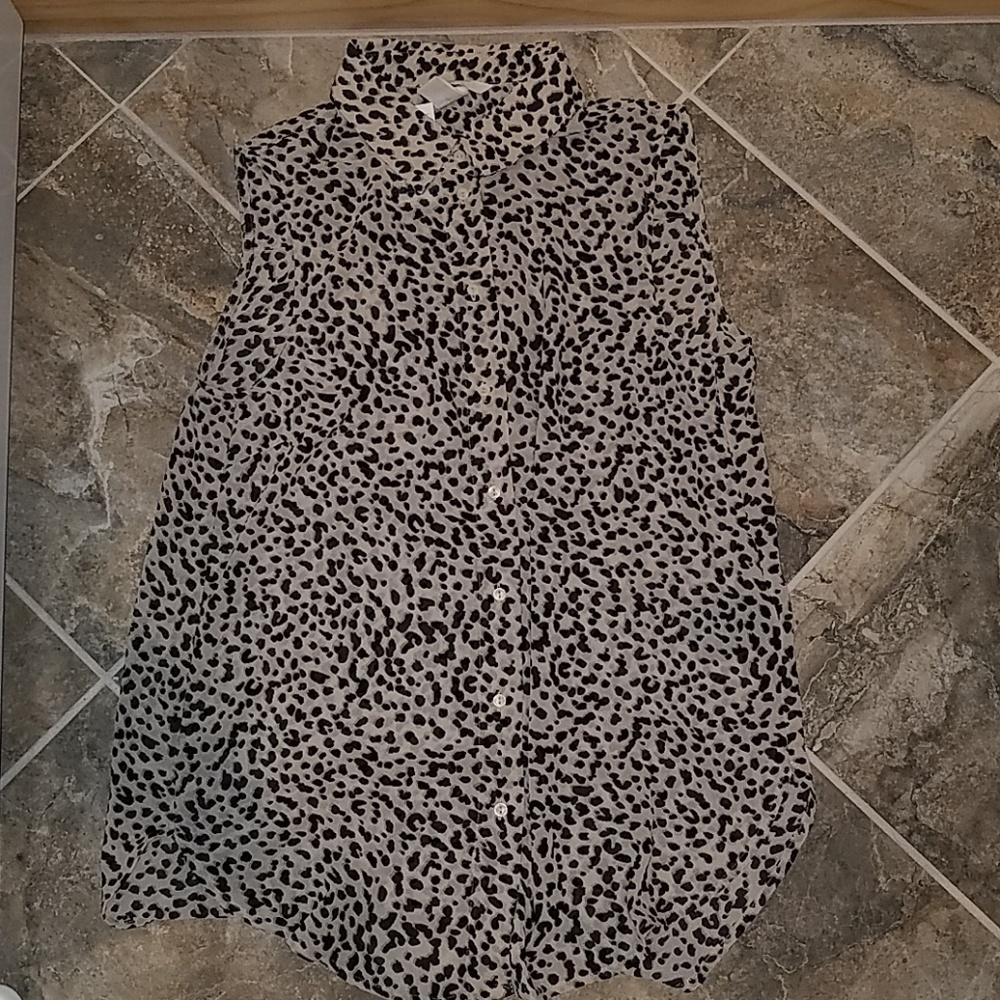 H&M Cheetah print Tank Top Blouse